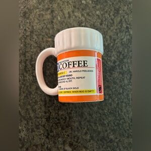 Bigmouth Inc. Novelty Orange White and Red Prescription Pill Bottle Coffee Mug